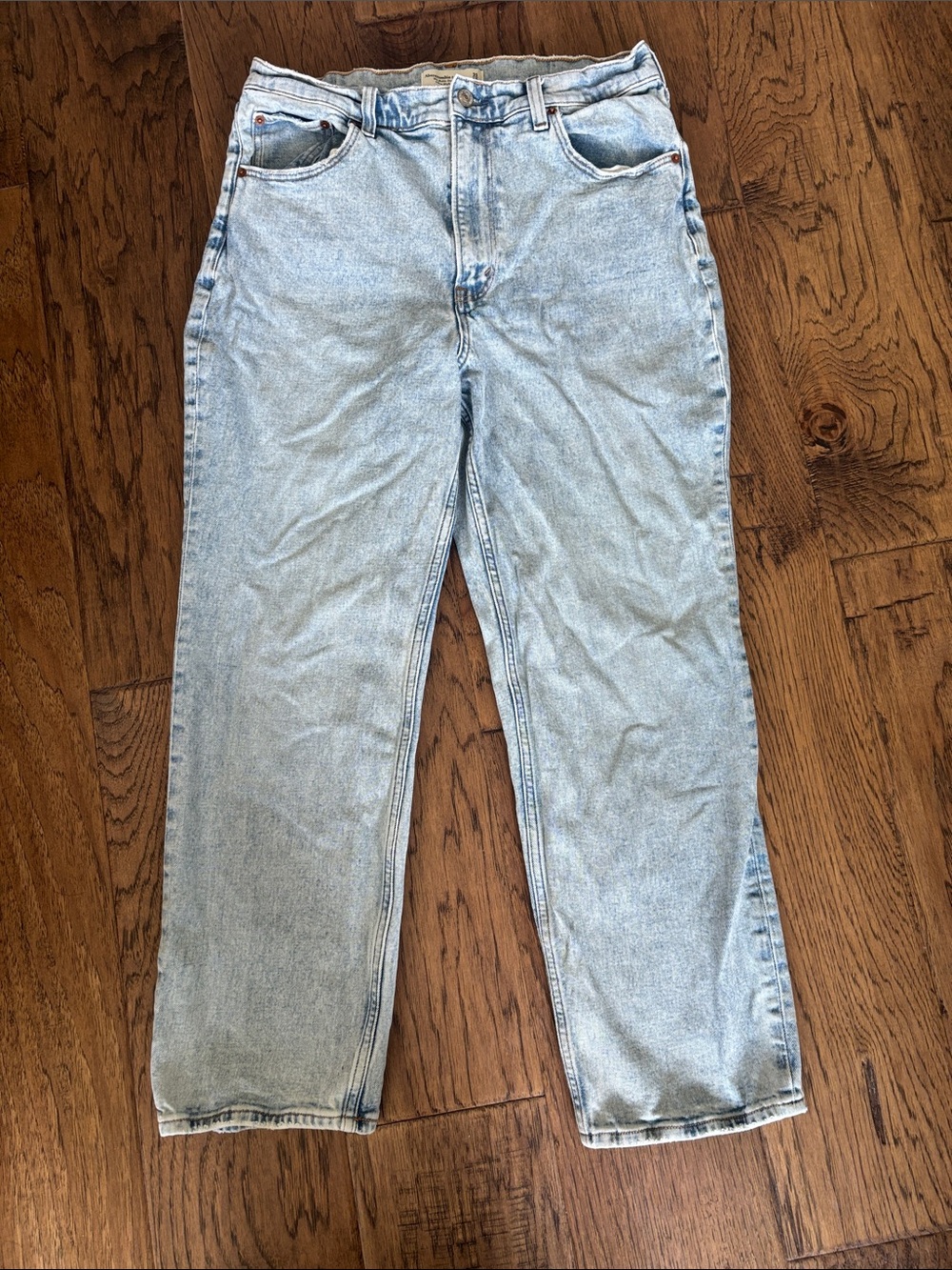 The Ankle Straight Ultra High Rise Jeans in Light Wash